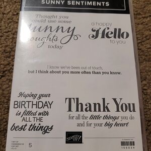 NWT! Stampin' Up! Sunny sentiments stamps